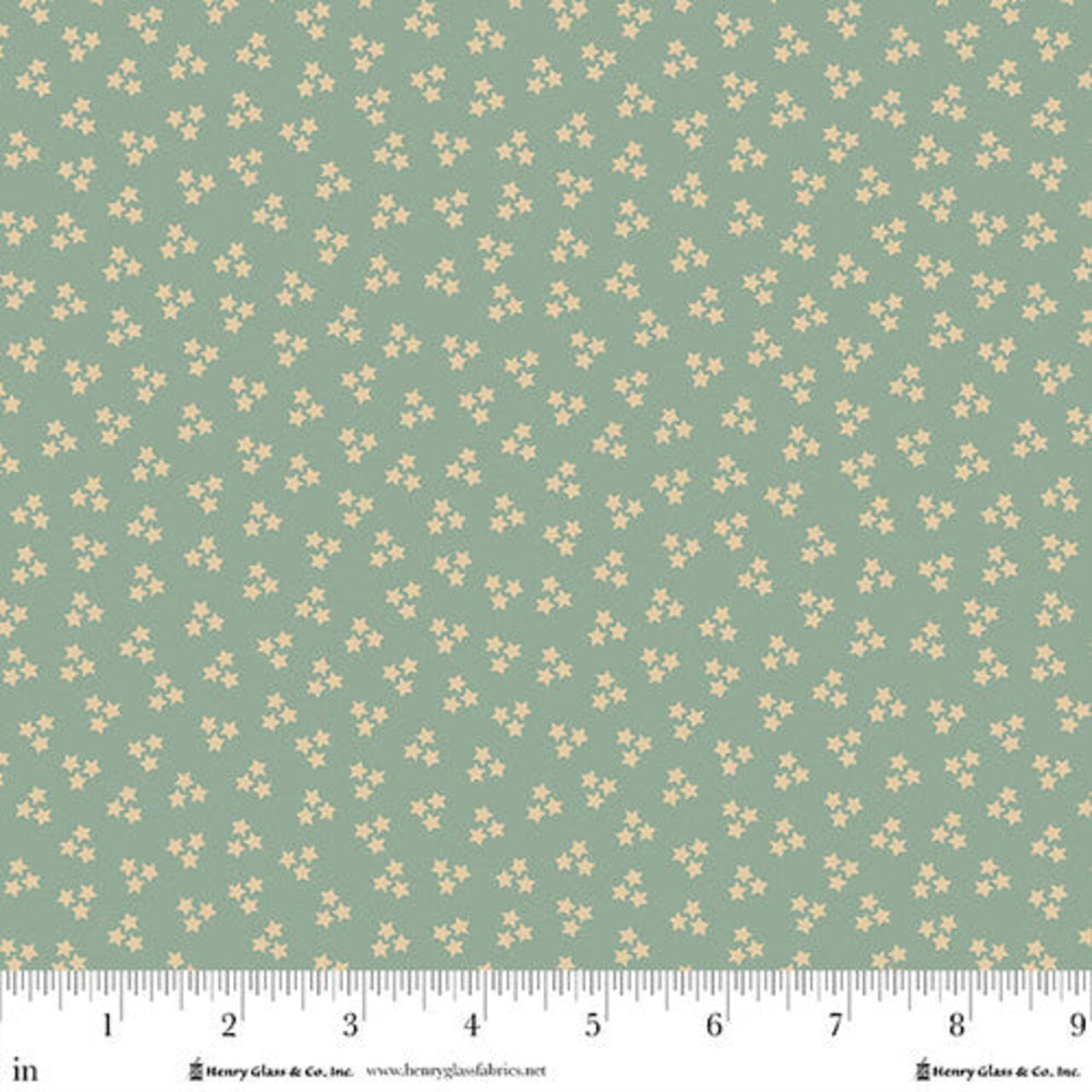 Fabric Henry Glass Light Aqua Star Sprinkles Pennyberry Farm by the Quarter Yard 2016-11